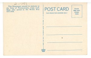 MA - Provincetown. World War I Veterans' Memorial