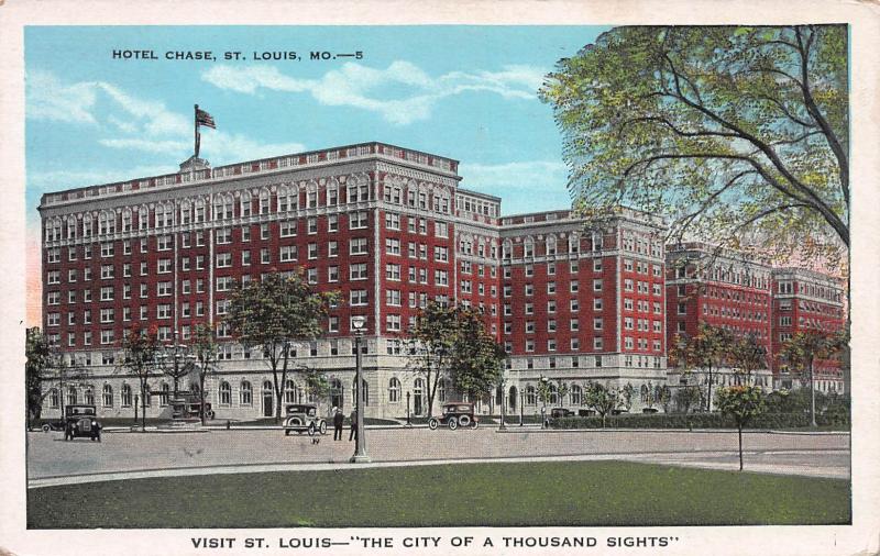 Hotel Chase, St. Louis, Missouri, Early Postcard, Unused