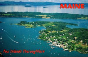 Maine Aerial View Fox Island Thoroughfare