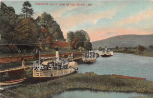 Lot309 trefriw quay and river boats ship  wales uk