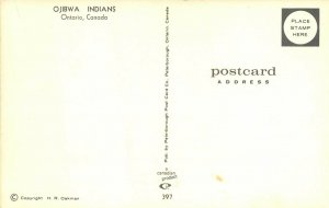 Ontario Canada 1950s Postcard Ojibwa Indians