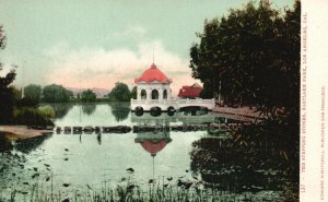 Vintage Postcard 1900s View Stepping Stones Eastlake Park Los Angeles California