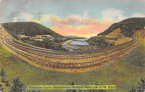 Horseshoe Curve Pennsylvania Railroad Main Line to the West - Altoona, Pennsy...