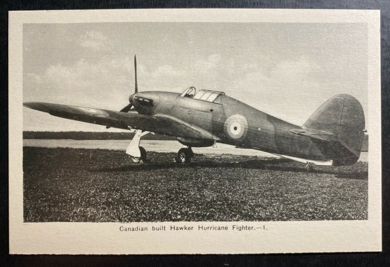 Mint Canada Real Picture Postcard Aviation Hawker Hurricane Fighter 