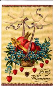 Doves Carrying Hearts Valentine