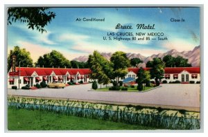 Vintage 1940's Advertising Postcard Bruce Motel Las Cruces New Mexico
