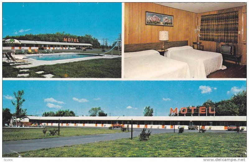 3-Views, Motel Frandy Inc., Ville de Ste. Catherine, Quebec, Canada, 40-60s