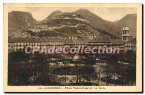 Old Postcard Grenoble Place Victor Hugo and Les Forts