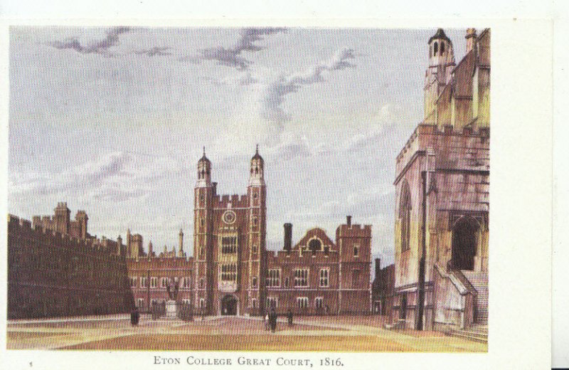Berkshire Postcard - Eton College - Great Court 1816 - Ref ZZ6133