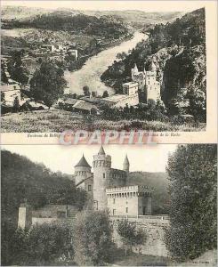 Old Postcard surroundings balligny st priest rock (Loire) the castle rock