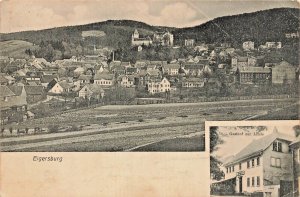 Elgersburg i Thur GERMANY~Gasthof zum Fürstenhof-view of the town~PHOTO POSTCARD