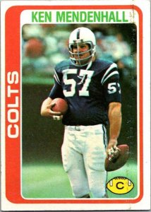 1978 Topps Football Card Ken Mendenall Baltimore Colts sk7186