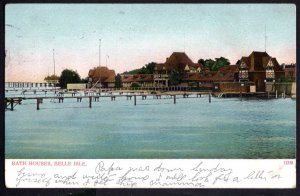 Michigan BELLE ISLE PARK Bath Houses Pub A. C. Bosselman & Co.  pm1907 Und/B