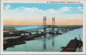 St John's River Jacksonville Florida Vintage Postcard C105