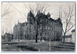 Ottawa Illinois Postcard Convent Exterior Building 1907 Vintage Antique Posted