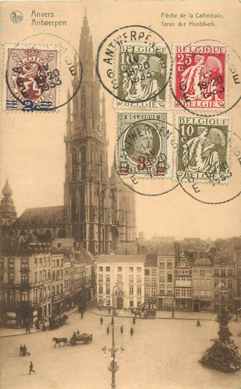 Belgium Anvers Antwerpen 1933 TCV stamps franking postcard