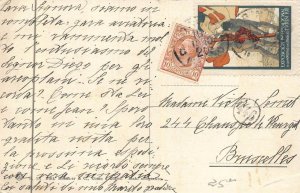 PONTE SUL TORINO ITALY INTERNATIONAL EXPOSITION TIED POSTER STAMP POSTCARD 1910