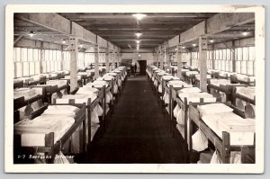 Idaho RPPC Farragut Naval Training Center Barracks Interior c1940 Postcard G49
