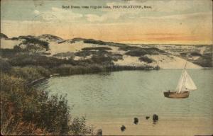 Provincetown Cape Cod MA Sand Dunes From Pilgrim Lake c1910 Postcard