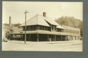 Marion IOWA RPPC 1930 DEPOT TRAIN STATION Luggage Carts nr Cedar Rapids Railroad