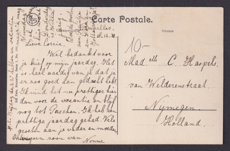 Vintage Postcard Belgium Brussels Stock Exchange