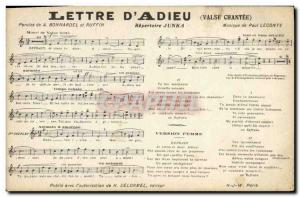Old Postcard Letter & # 39adieu Bonnardel Ruffin Junka Paul Leconte