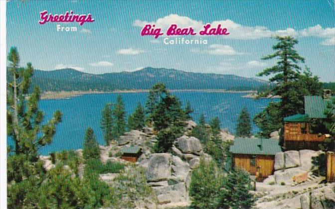 California Greetings From Big Bear Lake In San Bernardino Mountains