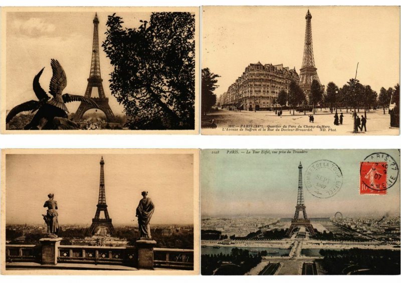 PARIS FRANCE TOUR EIFFEL, EIFFEL TOWER Lot of 600 CPA (L2470)