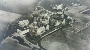 Vintage Postcard Roedean School and Surrounding Area Aerial View Sussex RPPC