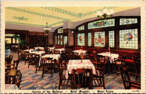 Vtg St Louis Missouri MO Corner of the Hofbrau Interior Hotel Mayfair Postcard