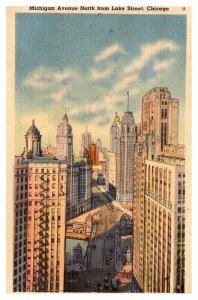 Postcard CITY SKYLINE SCENE Chicago Illinois IL AR9301