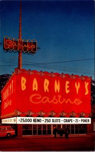Postcard Barney's Casino South Shore in Lake Tahoe, Nevada