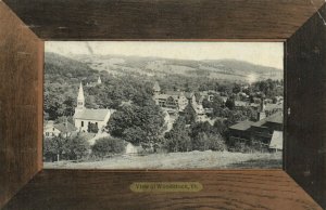 PC CPA US, VT, VIEW OF WOODSTOCK, Vintage REAL PHOTO Postcard (b17127)