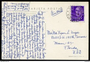 dc486 - PALMA MALLORCA. Cancel AG POST. No4 on 1962 Postcard to USA