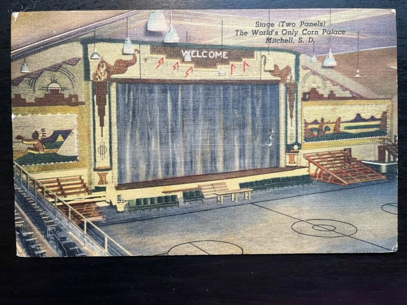Vintage Postcard 1949 World's Only Corn Palace Stage Mitchell South Dakota