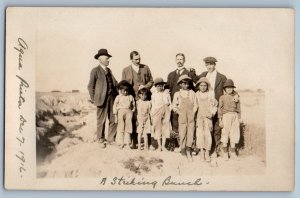 c1910's Children War Trenches Agua Prieta Mexico RPPC Photo Antique Postcard