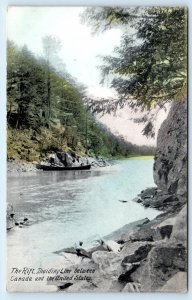 THE RIFT ~ Dividing Line Between the U.S. and CANADA Border  ca 1910s Postcard