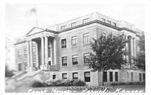 Larned Kansas Court House Real Photo Antique Postcard K29623