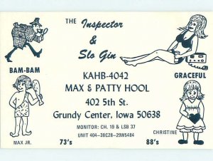 Pre-1980 RADIO CARD - Grundy Center - Near Waterloo & Marshalltown IA AH1808