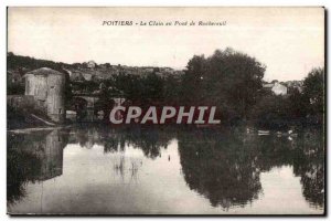 Old Postcard Poitiers Clain at Bridge Rochereuil