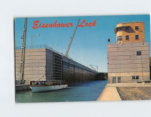 Postcard Eisenhower Lock St. Lawrence Seaway Massena New York USA