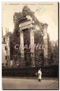 Besancon Old Postcard Square Castan Roman remains