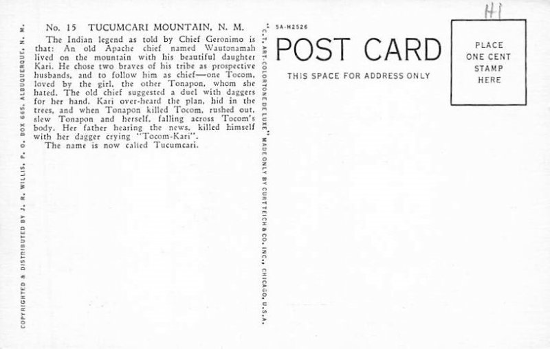 Tucumcari Mountain Tucumcari, New Mexico NM