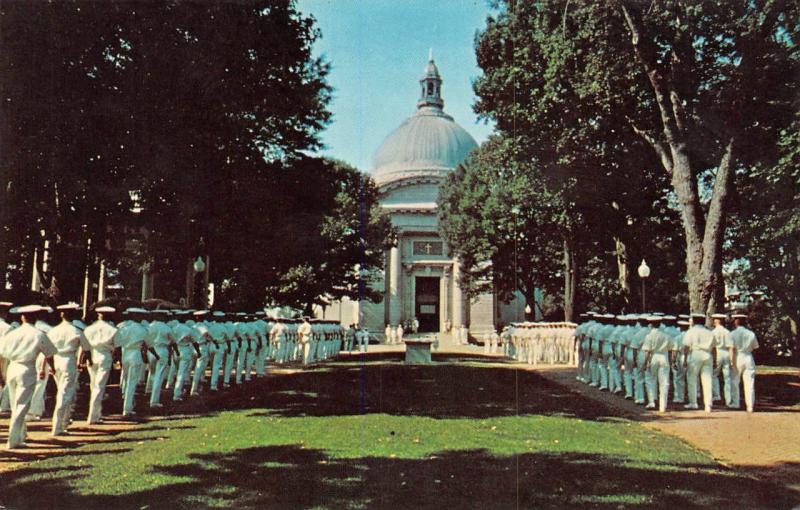 ANNAPOLIS, MD Maryland  MIDSHIPMAN MARCHING~U.S. Naval Academy  Chrome Postcard