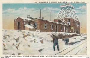 COLORADO SPRINGS, Colorado, 1900-10s; Snow Scene in Summer Time on the Summit...