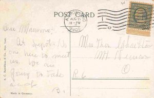 Harvard Street Looking North Akron Ohio 1909 postcard