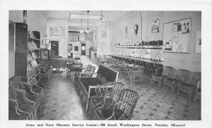 J49/ Neosho Missouri Postcard c1940s Masonic Service Center Army Navy 141