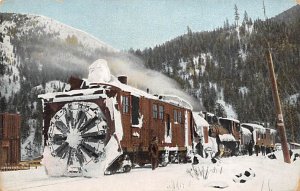 Rotary Snow Plow on Northern Railroad Related Unused 