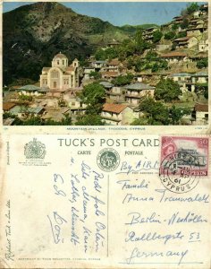 cyprus, TROODOS, Mountain Village, Cathedral (1961) Raphael Tuck 106 Postcard