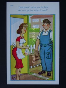 Plumbing GOOD MORNING MAAM......... Comic Postcard by Brook Co Ltd